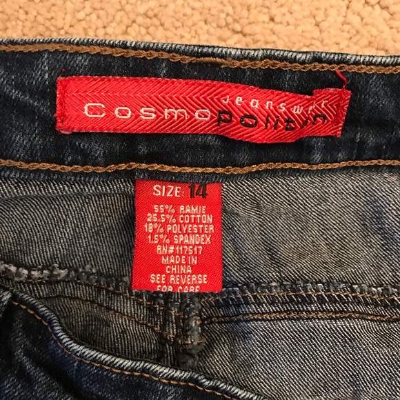 Cosmopolitan Denim Blue Jeans Womens Size 14 Straight Leg Super Stretch - Picture 10 of 13